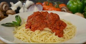 Spaghetti & Meatballs Brozinnis Pizzeria Brown County Indiana